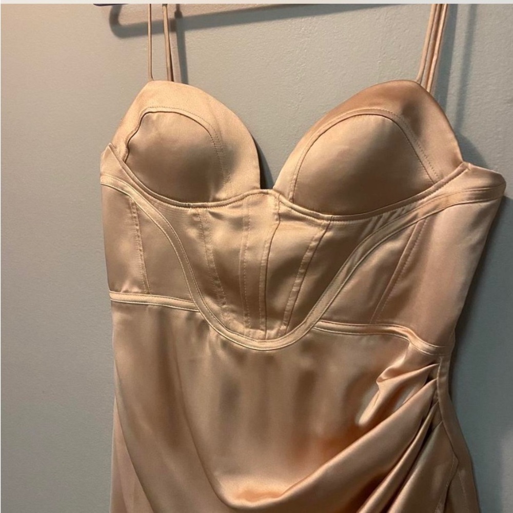 Zara Cream Satin Dress